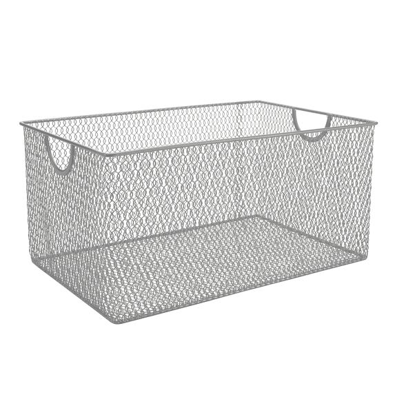 YBM HOME Kitchen Pantry Organizer Wire Mesh Open Storage Bin for Organizing Supplies 12 x 7.8 x 5.8