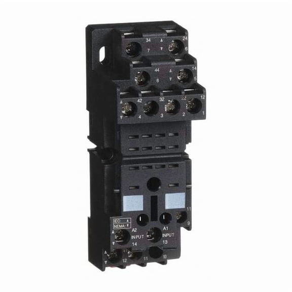 Schneider Electric Relay Socket, Standard, Square, 14 Pin, 10A RXZE2M114