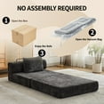thumbnail image 5 of Compression Sofa,Convertible Floor Sofa Bed with Fixed-Shape Frame,Single Seater Boneless Modular Sectional Sofa,No Assembly Required,Chenille fabric,for Living Room Bedroom,Beige   WL RR, 5 of 10