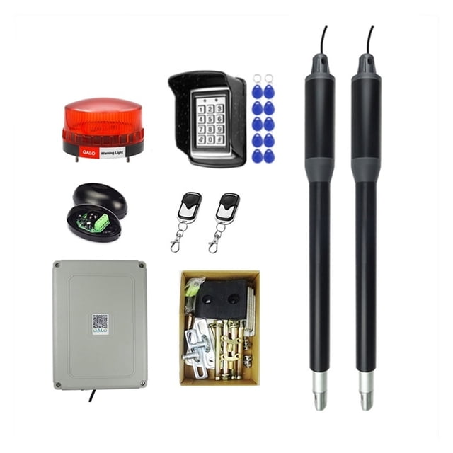 WiFi Controller Electric Linear Actuator 300kgs Engine Motor System Automatic Swing Gate Opener With Dual Thick Arms KIT For Driveway ,Ultra-Quiet Operation