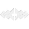 thumbnail image 2 of 38"W x 25 3/8"H x 6"ID x 11 3/4"C x 1"P Zoe Architectural Grade PVC Contemporary Ceiling Medallion, Two Piece, 2 of 11