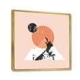 thumbnail image 3 of Designart 'Modern Minimalist Mountain Moon and Sun' Modern Framed Canvas Wall Art Print, 3 of 5