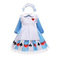 thumbnail image 1 of Disney Girls Alice fiesta de cumpleaños vestido de princesa Sissy Maid Lolita niños Alicia en el país de las Maravillas Cosplay disfraz mucama ropa trajes 6T (etiqueta 130) Gao Jinjia LED, 1 of 2