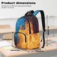 thumbnail image 7 of SEANATIVE 17 Inches Kids Backpack Cute School Bag Stylish Book Bag Back to School Essential Casual Daypack for Elementary Middle School Boys Girls, Fire Print Blue Orange, 7 of 7