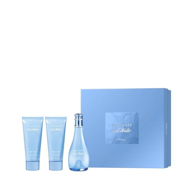 Perfume DAVIDOFF Cool Water Eau de Toilette, set de regalo de 3 piezas para mujer
