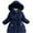Navy, variant on Tiijoy Toddler Girls Parka Coat Trim Hood Jacket Winter Warm Outerwear, Sizes 3-4