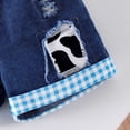 thumbnail image 4 of Zshosam Toddler Boy Outfit Sets Boy Shorts Sets Outfit Kid Leaves Short Sleeve Shirt Top+shorts Suits Size 2T 3T,(Light Blue 2-3 Years), 4 of 9