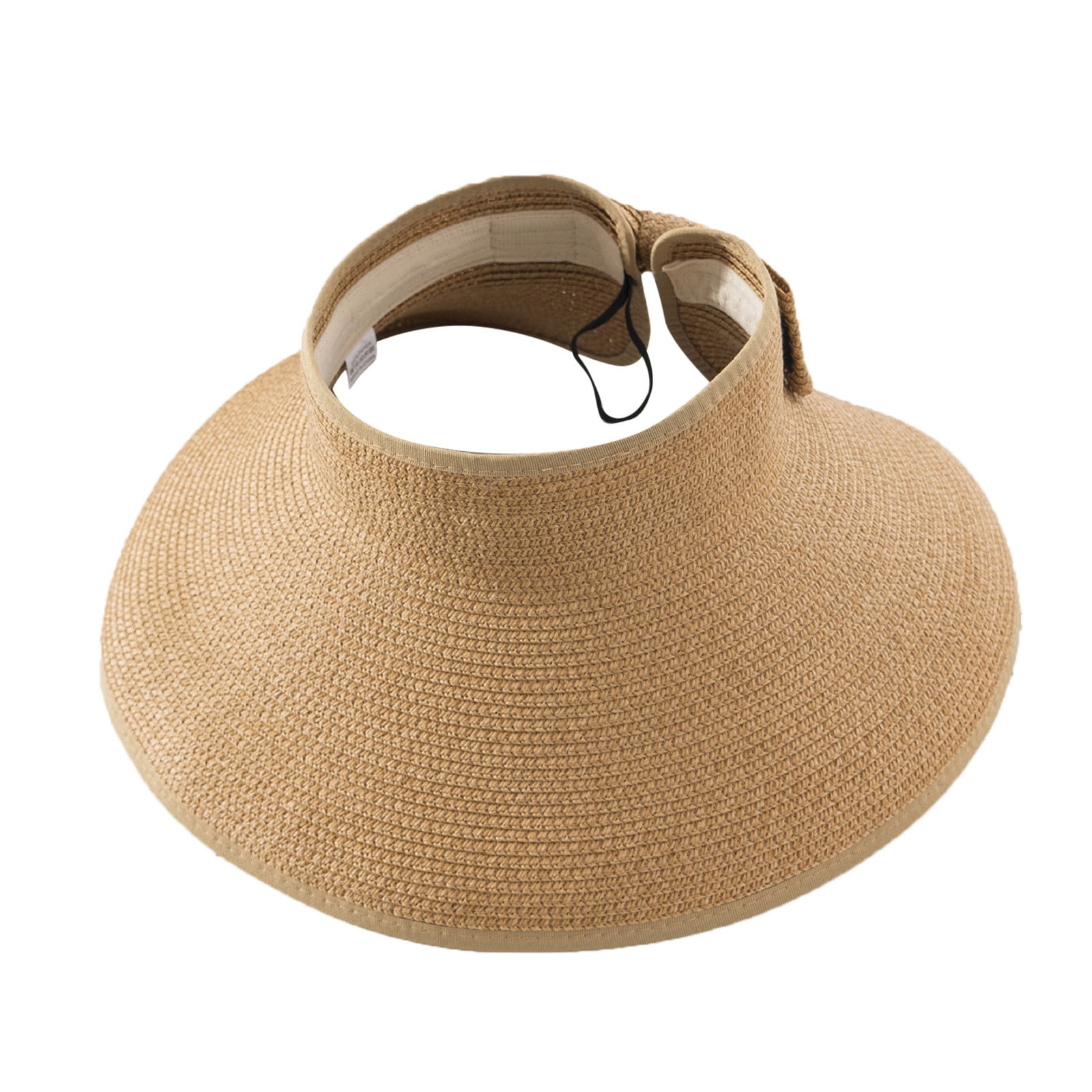 Foldable and Packable Ponytail Sunhat Visors Sun Hat Wide Brim Straw