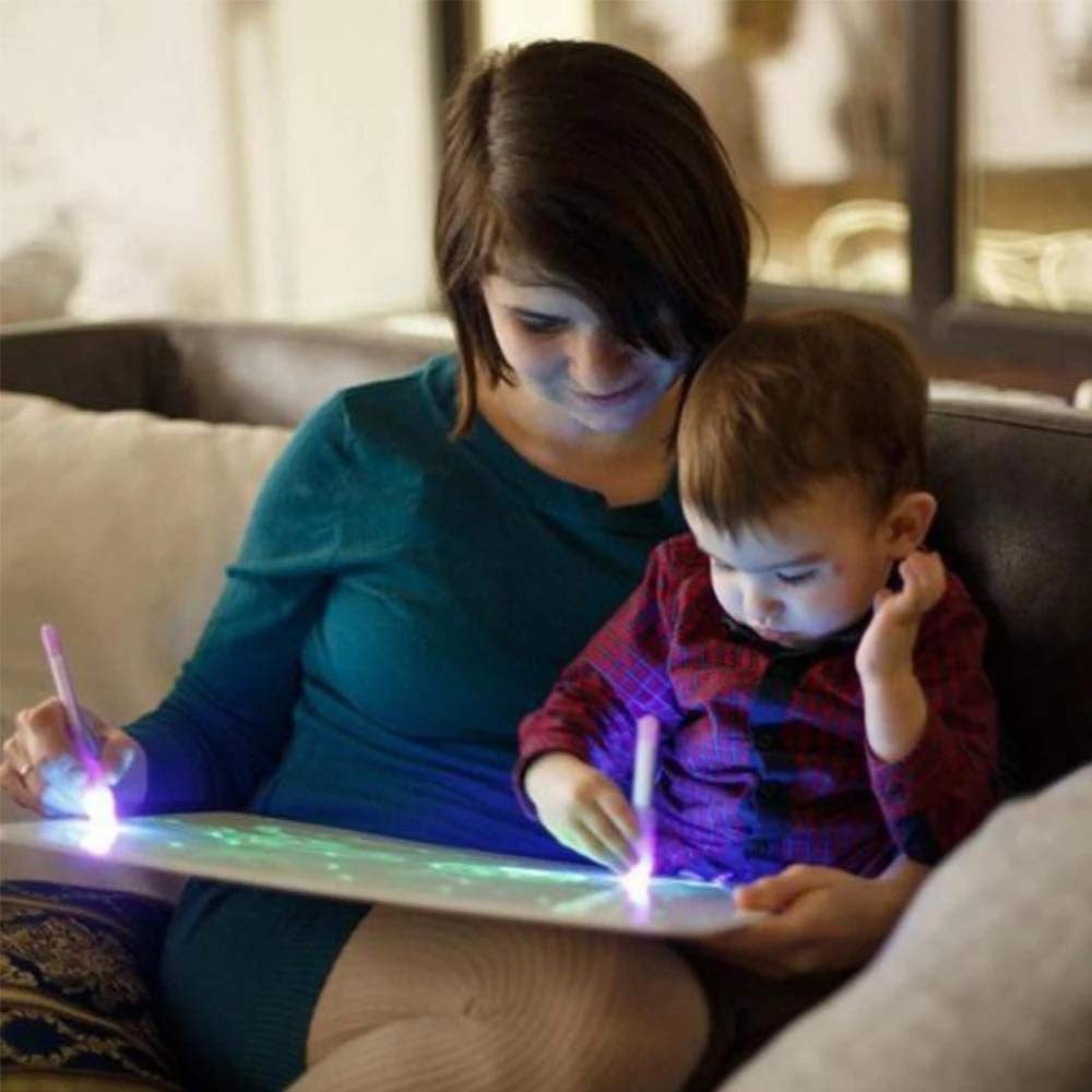 Glowing Paint Glow Light Tablet Draw With Light Fun And Developing Toy For Kids 