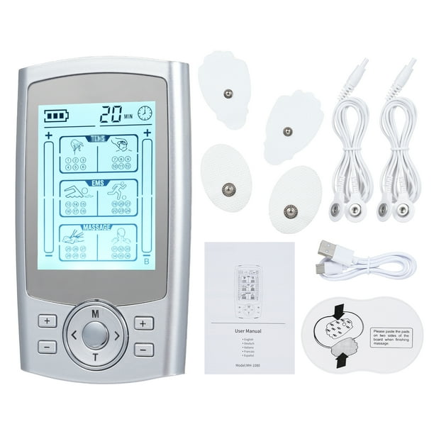 Instrumento de enfermería Dispositivo de estimulación muscular eléctrica y TENS de 2 canales con 36 modos y 20 niveles de fuerza estimulador muscular masajeador de pulso ajustable