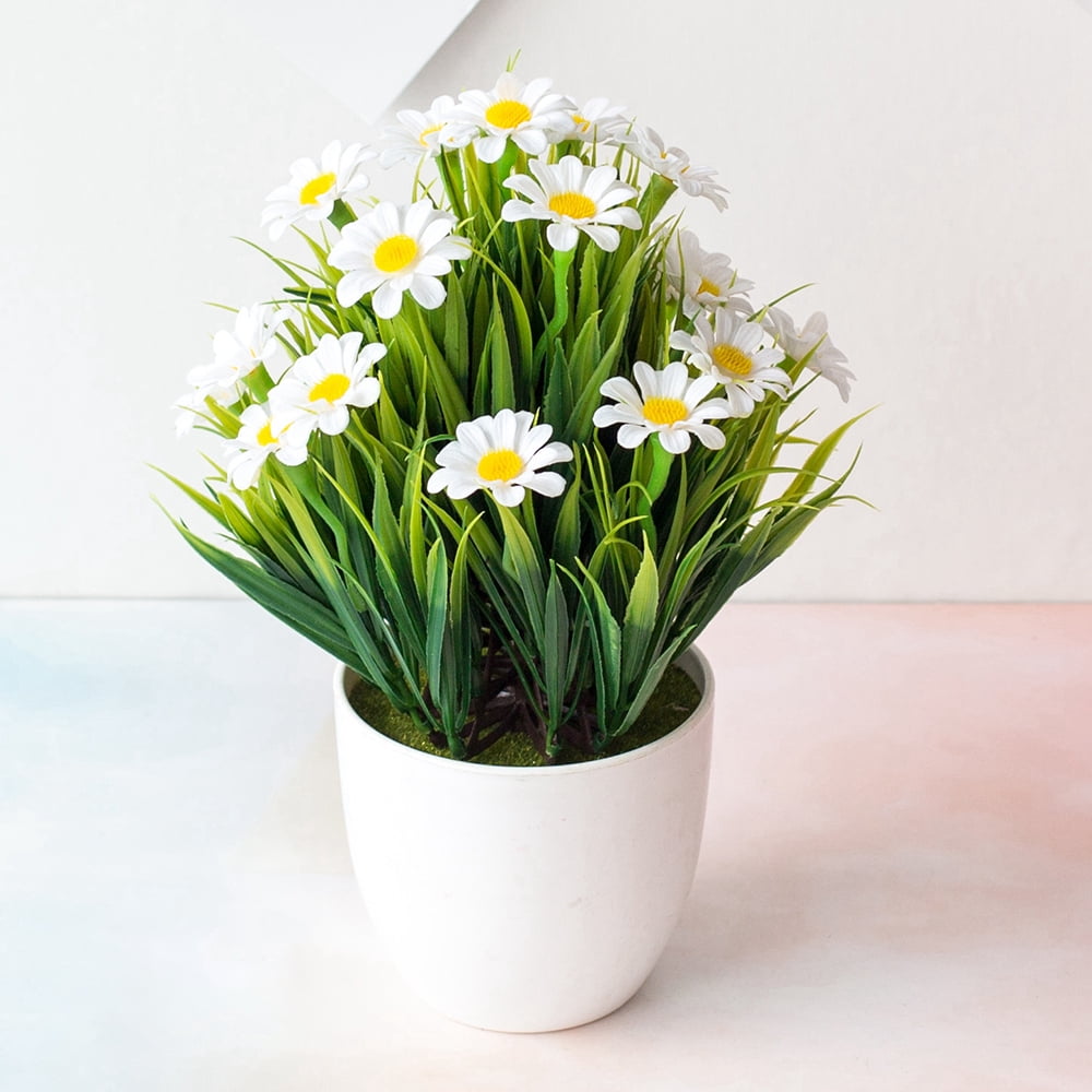 Plastic Artificial Flowers Fake Plants Grass Garden Lily Calla Daffodil Outdoor 