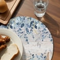 thumbnail image 3 of Blue Eucalyptus Coastal Round 13 Inch Placemats Set of 6, Beach Starfish Shell Nautical Vintage HeatResistant Non Slip Place Mats for Dining Table, Wipeable Kitchen Table Mats for Housewarming, 3 of 9