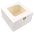 thumbnail image 1 of CPDD 24pcs 10x10x5 Inches Cake Boxes with Window White Paper Bakery Box Square Cardboard Cajas Pasteles Disposable Cake Box for Pastries, Cookies, Pie, Cupcakes --, 1 of 7