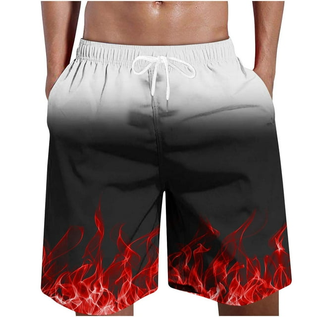 KIHOUT Shorts d'Été Rabais Hommes Shorts Décontractés Mode Dégradé avec Poches Taille Élastique Pantalons de Plage