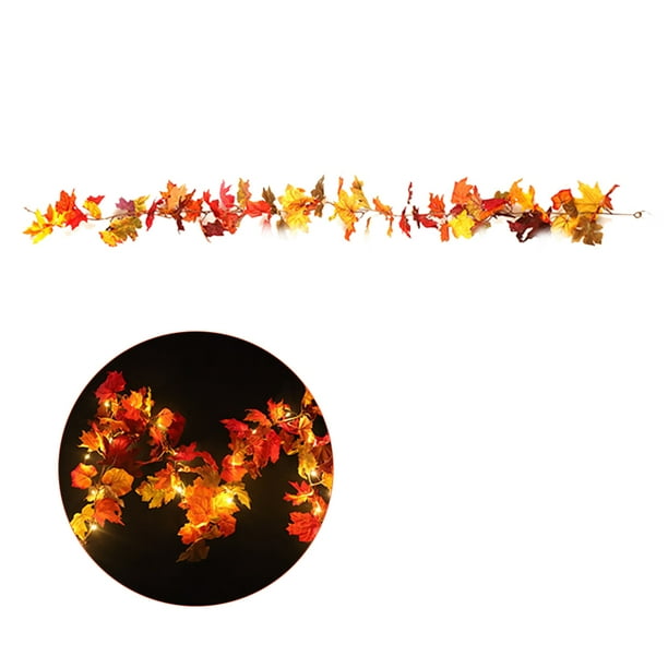 170cm Thanksgiving Day Golden Maple Bracelet Rattan Led Light Bar Decoration Home Ceiling Pendant Com - Golden Maple Leaf Pendant