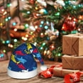 thumbnail image 6 of KLL Christmas Hats for Adults Plush Cartoon Shark Print Santa Hat Xmas Fluffy Santa Claus Hat for Women Men, 6 of 6
