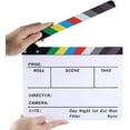 thumbnail image 5 of Tablero de claqueta de película de vídeo, tablero de claqueta de escena de acción de corte del director, decoraciones de fiesta temáticas de películas - Negro/Colorido, 5 of 5