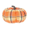 thumbnail image 3 of Artificial Pumpkins 3.54 Inch Small Plaid Fabric Fake Pumpkins Rustic Fall Decor Decorative Pumpkins for Thanksgiving Halloween Table Centerpiece Home Kitchen Shelf, 3 of 9