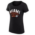 thumbnail image 2 of Women's G-III 4Her by Carl Banks Black Miami Dolphins Filigree Logo Fitted T-Shirt, 2 of 3