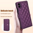thumbnail image 4 of Allytechgroup Wallet Case for iPhone XS/X with Credit Card Slot, RFID Blocking PU Leather Case with Lanyard & Shoulder Strap & Kickstand Shockproof Bumper for Women Men, Darkpurple, 4 of 8