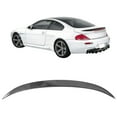 thumbnail image 2 of Ikon Motorsports Trunk Spoiler Compatible With 2004-2008 BMW E63 6 Series Coupe 2-Door Carbon Fiber V Style Unpainted Black Rear Tail Lip Deck Boot Wing, 2 of 5