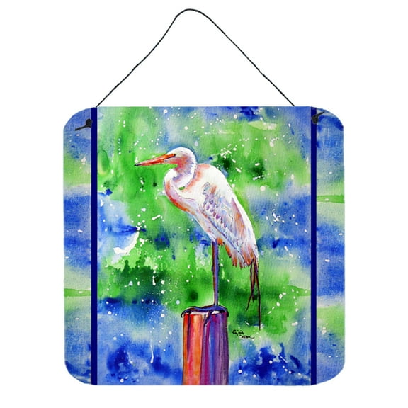 Carolines Treasures 8358DS66 Egret Wall or Door Hanging Prints 6HX6W multicolor