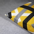 thumbnail image 3 of Set of 2 Throw Pillow Cover Yellow Black Stripes Grey White Design Retro Decorative Pillow Case Striped Home Decor Square 20x20 Inch Cushion Pillowcase, 3 of 6