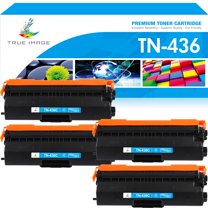 True Image 4-Pack Compatible Toner Cartridge for Brother TN436 TN-436C MFC-L8900CDW HL-L9310CDW HL-L8360CDW HL-L9310CDW MFC-L9570CDW (Cyan)