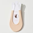 thumbnail image 2 of Women's Solid Non Lace Splice Boat Socks - Comfortable Sock Slippers for Everyday Wear, 2 of 7