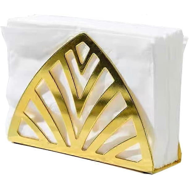 Napkin Holder Hollow Paper Dispenser, Stainless Steel Triangular Napkin Dispenser, Modern Art Dining Table Napkin Holder, Vertical Napkin Holder, for