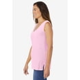 thumbnail image 3 of Woman Within Plus Size Perfect Sleeveless Shirred V-Neck Tunic, 3 of 6
