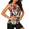 thumbnail image 2 of Daiia Chicken Printed Womens Workout Tops for Women Quick-dry Tank Tops Mesh Yoga Shirts Athletic Running Tank Tops Sleeveless Gym Clothes-Large, 2 of 7
