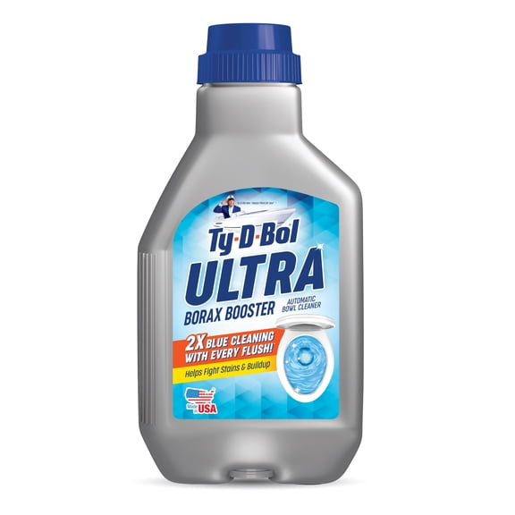 Ty-D-Bol Ultra Borax Booster, In Tank Automatic Toilet Bowl Cleaner Liquid, 12 fl oz
