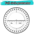 thumbnail image 5 of 15cm Plastic 360 Full Circle Protractor Math Measuring Tool Full Medium Angle Round Protractor, 5 of 5