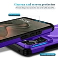 thumbnail image 3 of Case for Motorola Moto Edge 2025 6.7" with Invisible Fold Holder Stand, Magnetic Wireless Charging,Sliding camera casing,Shockproof Dropproof Tough Rugged Protective Case Cover,Purple, 3 of 10