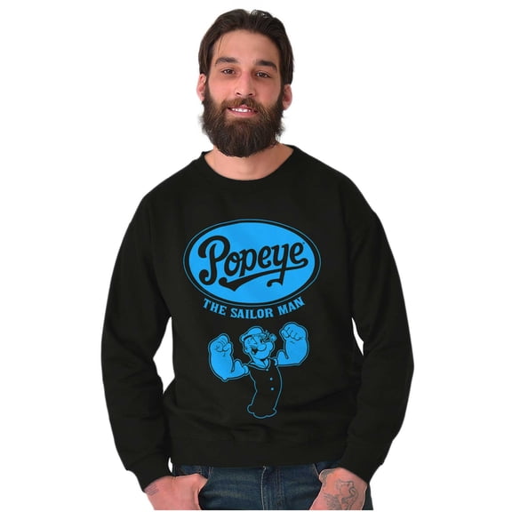 Popeye The Sailorman Cartoon Muscle Sweatshirt for Men or Women Brisco Brands S