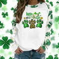 thumbnail image 2 of Happy St Patricks Day Shirt Women Dog Paw Print Sweatshirt Long Sleeve Crewneck Pullover St Patrick's Day Shamrock Graphic Shirts, 2 of 5