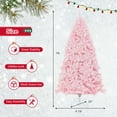 thumbnail image 4 of Costway 7 FT Flocked Artificial Christmas Tree Hinged with 500 LED Lights 1200 Branch Tips, 4 of 10