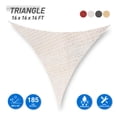 thumbnail image 2 of EAGLE PEAK Sun Shade Sail Triangle Canopy 16' x 16' x 16' UV Block Awning for Outdoor Patio Lawn Garden Backyard Deck (Cream), 2 of 9