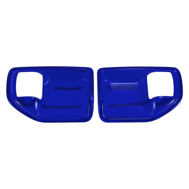 Cubierta de Tazón de Mango de Puerta Interior para Jeep Wrangler JK 2DR 2011-2017 Marco de Decoración de Mango de Puerta Interior Azul ABS 2 Pcs