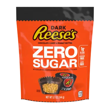 Reese's Zero Sugar Dark Chocolate & Peanut Butter Cup Miniatures Pouch -- 5.1 oz