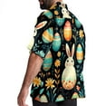 thumbnail image 3 of Easter Men's Short Sleeve Poplin Shirt - Casual Printed Button Down Short Summer Beach Shirts Unisex940, 3 of 6