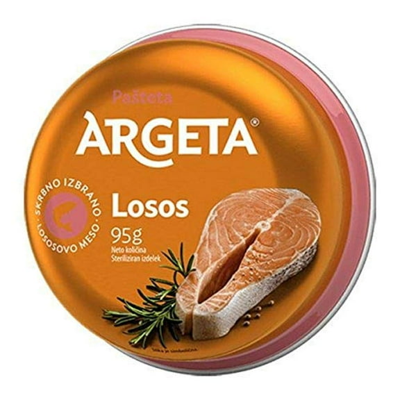 Argeta Salmon Pate, 95 Gram 3.35 KKS1 Ounce (Pack of 12)