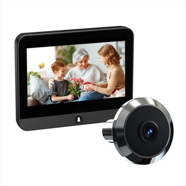 Mini Mirilla Digital Tuya Wifi de 2 MP con Visor PIR y Detección de Movimiento, Timbre y Cámara para Puerta con Pantalla de 4,3 Pulgadas.