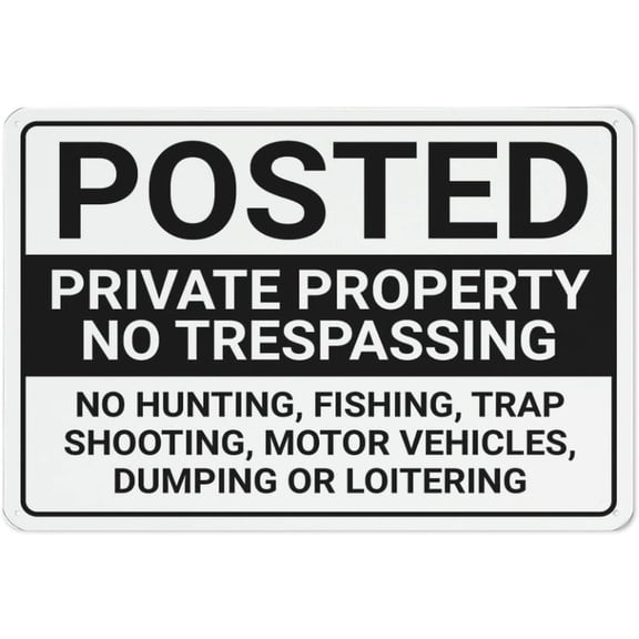 Posted Private Property No Trespassing Retro Vintage Sign Home Bar Pub Kitchen Restaurant Wall Deocr Plaque Signs 12X8Inch