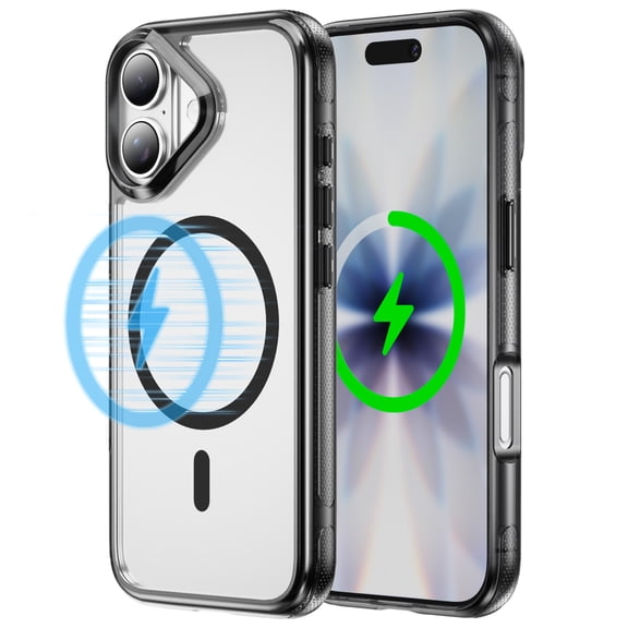 Magnetic for iPhone 17 / 6.3" Case, Compatible with Magsafe Military Shockproof Protective Bumper Cute Transparent Slim Anti-Yellowing Phone Case for iPhone 17 Cover,