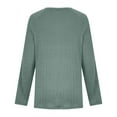 thumbnail image 7 of Olyvenn Women's Long Sleeve Spring Tops Casual Crewneck Knit Blouses Lightweight Loose Textured Shirts Trendy 2025 Green 4, 7 of 7