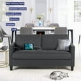 thumbnail image 2 of STHOUYN  Loveseat Sofa Small Grey Couch, Small Love Seat Bedroom, Mid Century Modern Couches Living Room Dorm Office, 2 Seater Couch Deep Seat Sofas, 57”W (Dark Grey (Loveseat)), 2 of 9