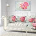 thumbnail image 3 of Designart Pink Peony Flowers in White Vase - Floral Throw Pillow - 12x20, 3 of 5