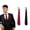 Red and Black, variant on 2 PACKS Pre Tied Adjustable Black Zipper Ties for Men 3.15" (8CM) Womens Solid Color Necktie